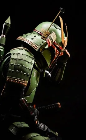 Representacion visual simbolica del jiu jitsu brasileno con un samurai moderno, destacando disciplina y fuerza interior